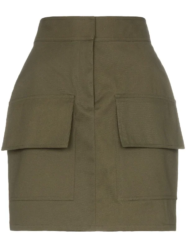 high waist utilitarian cotton mini skirt corduroy skirt textured