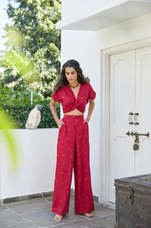 Petunia Bandhej pants Trendy High-Waist Trousers