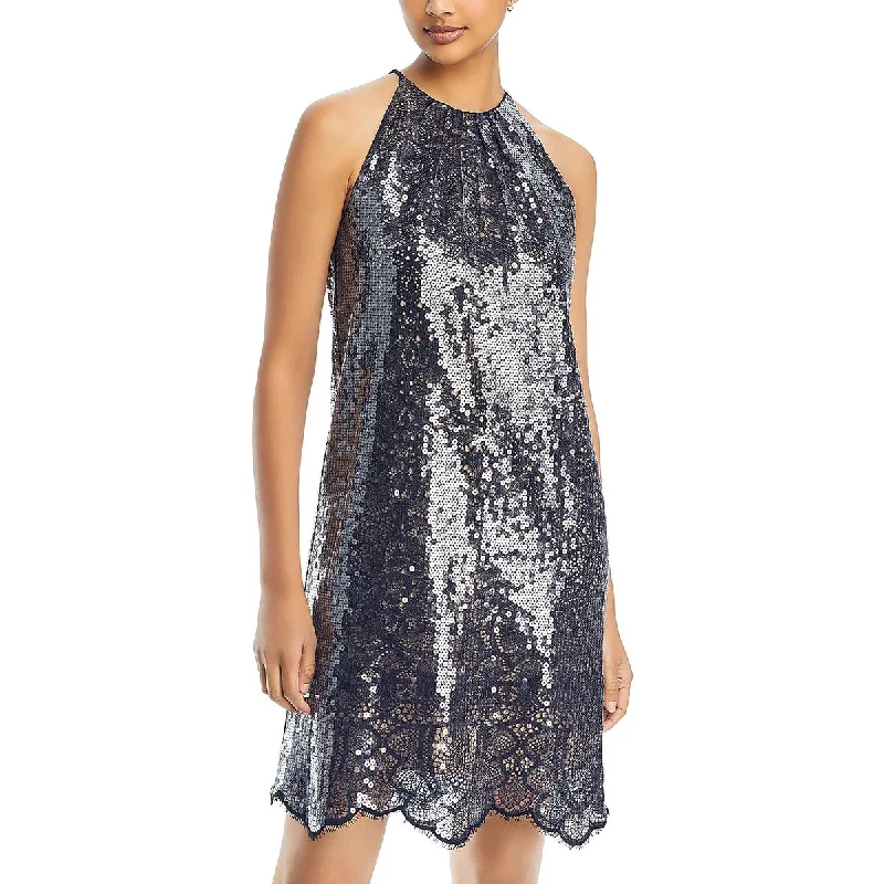 MAYA Womens Sequined Lace Overlay Cocktail And Party Dress Tunics Versatile functional MAYA Womens Sequined Lace Overlay Cocktail And Party Dress Tunics Versatile functional