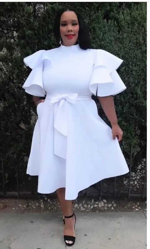 She's glowing ruffled dress Tunics Yoga stretchy