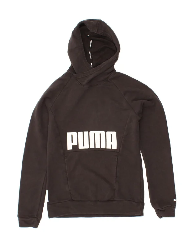 PUMA Womens Graphic Hoodie Jumper UK 12 Medium Black Cotton Oversized Hoodie Comfort Casual PUMA Womens Graphic Hoodie Jumper UK 12 Medium Black Cotton Oversized Hoodie Comfort Casual