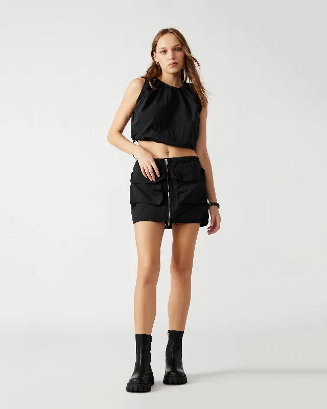 VESPER MINI SKIRT BLACK wool skirt thick