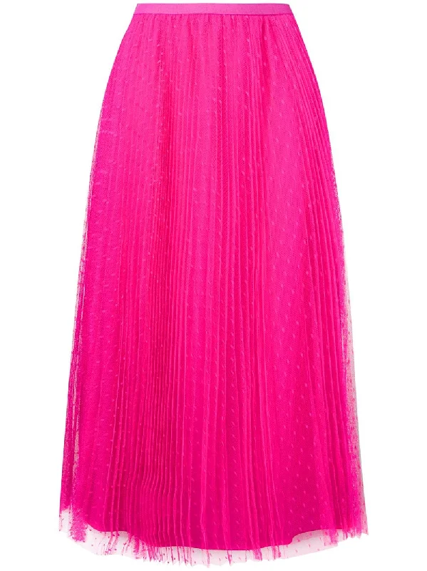Point d'esprit midi skirt maxi skirt elegant