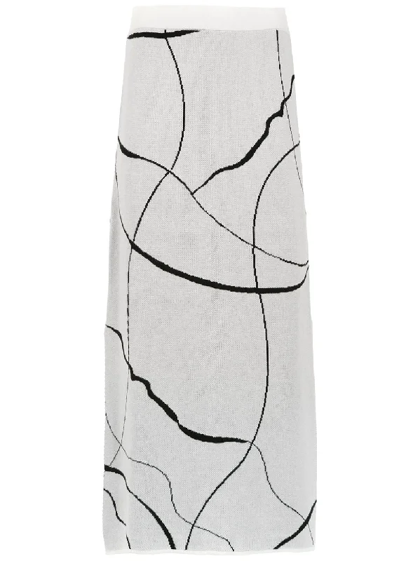 midi knitted skirt pencil skirt chic