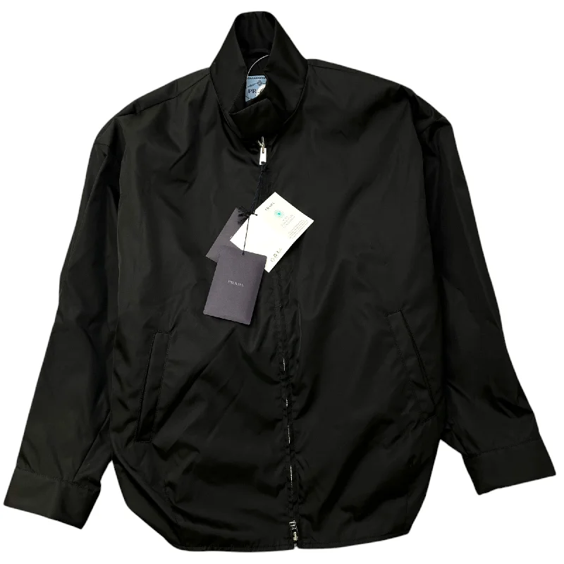 Women's Re-Nylon Plaque Logo Jacket Black Size IT 42 / UK 10 Faux Fur Fabric Real Fur Fabric Shearling Fabric Women's Re-Nylon Plaque Logo Jacket Black Size IT 42 / UK 10 Faux Fur Fabric Real Fur Fabric Shearling Fabric