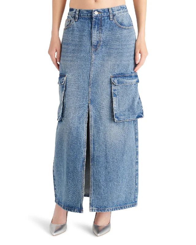BENSON SKIRT BLUE DENIM lace skirt romantic