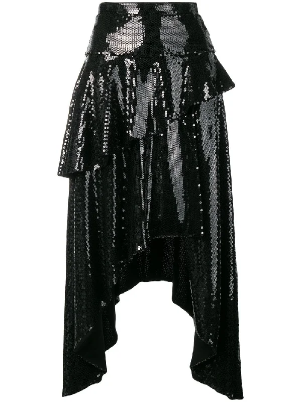 asymmetric sequin skirt corduroy skirt durable