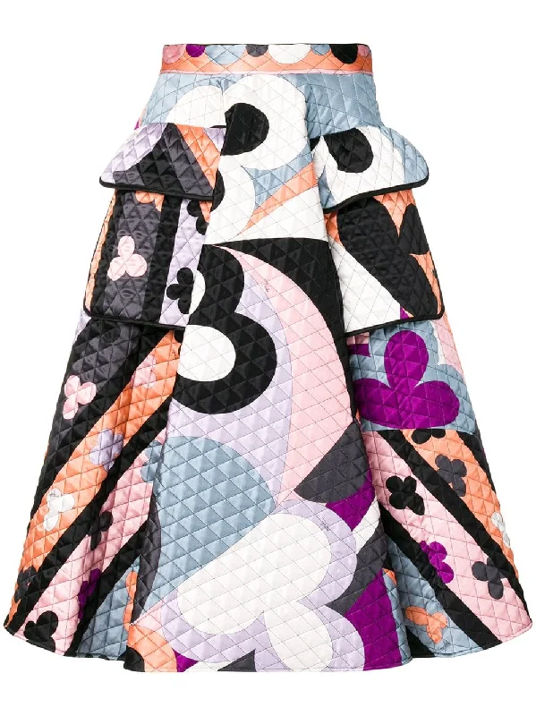 a-line quilted skirt leather skirt modern