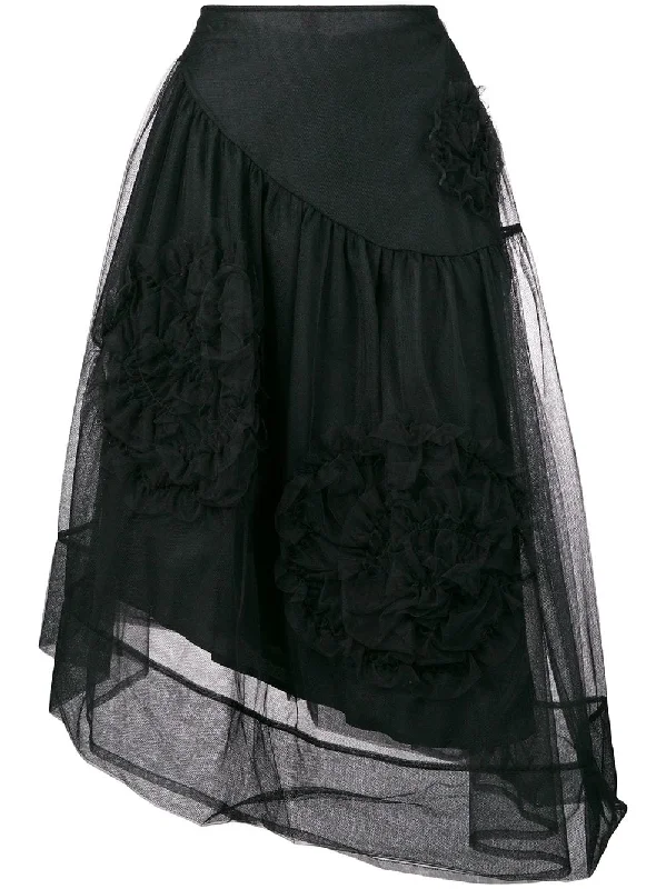 ruched flower skirt breathable skirt fabric