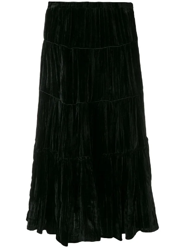 ruffled skirt wool skirt breathable