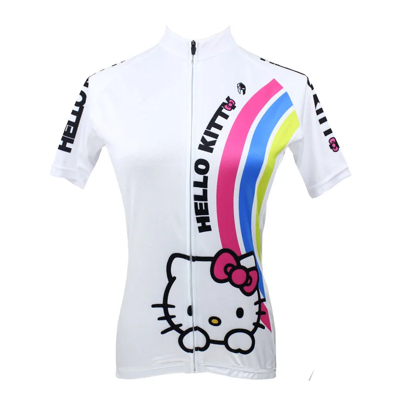 HELLO KITTY Princess Women's Top Cycling Jersey Jacket T-shirt Summer Spring Autumn Clothes Sportswear Cartoon World White Apparel NO.025 Nylon Jacket Polyester Jacket Spandex Jacket HELLO KITTY Princess Women's Top Cycling Jersey Jacket T-shirt Summer Spring Autumn Clothes Sportswear Cartoon World White Apparel NO.025 Nylon Jacket Polyester Jacket Spandex Jacket
