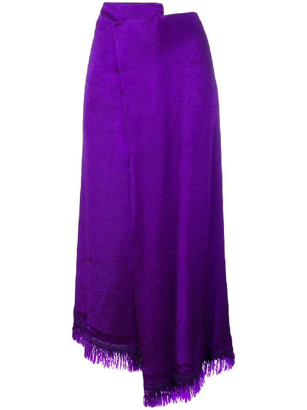 fringed midi skirt chiffon skirt lightweight