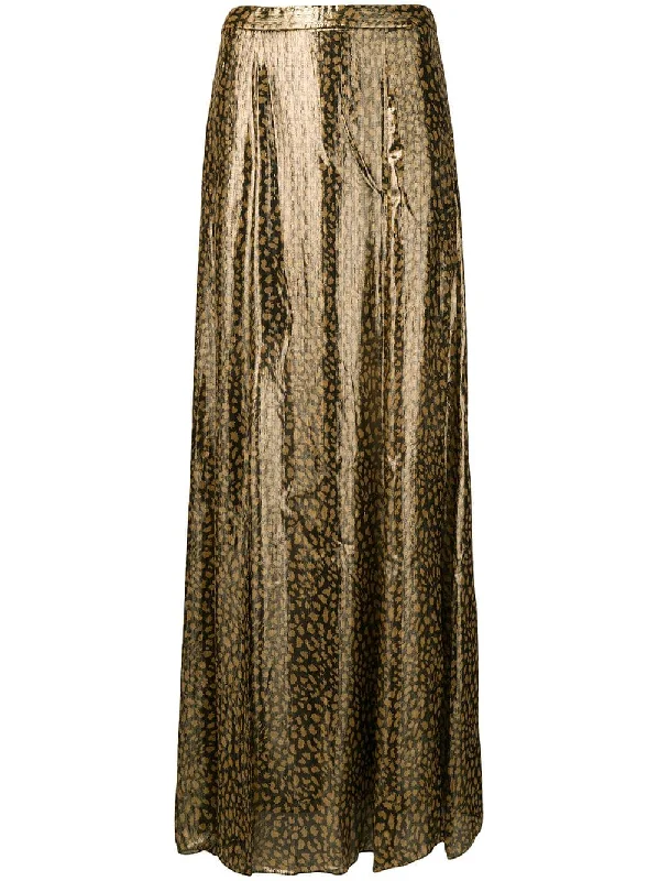 long leopard print skirt silk skirt lustrous