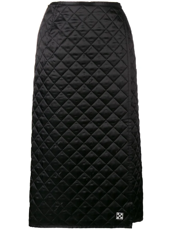 quilted midi skirt chiffon skirt airy