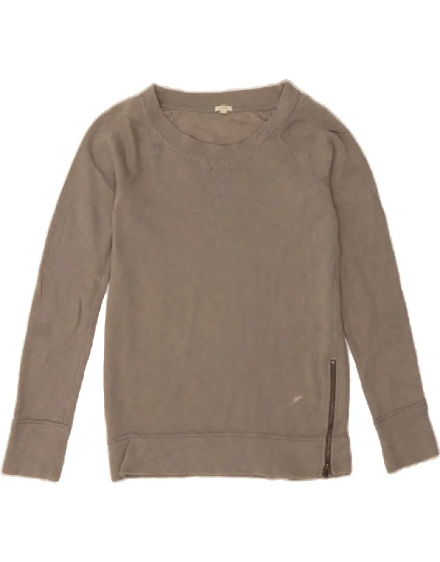 J. CREW Womens Sweatshirt Jumper UK 6 XS Grey Cotton Hoodie with Cropped Fit Short Trendy J. CREW Womens Sweatshirt Jumper UK 6 XS Grey Cotton Hoodie with Cropped Fit Short Trendy