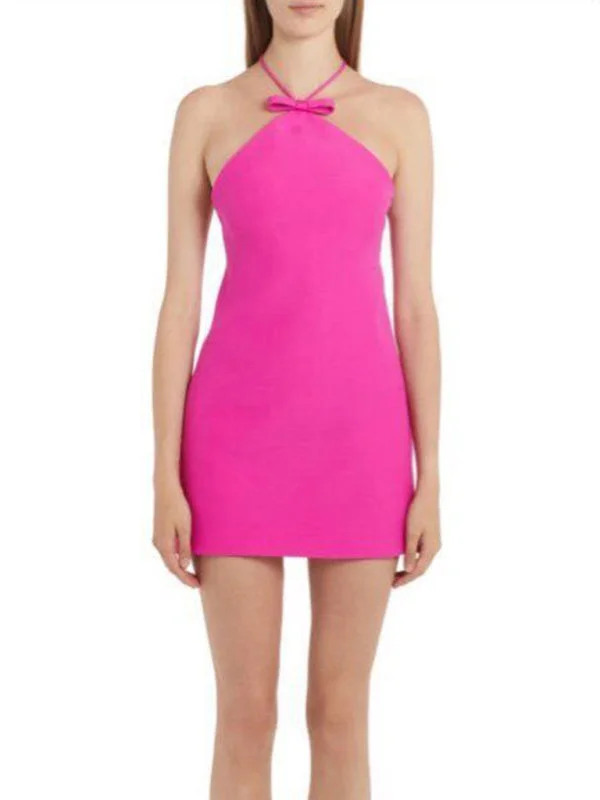 Blue Zone Planet | Halter Neck Backless Bodycon Party Dress Tunics Sophisticated sleek Blue Zone Planet | Halter Neck Backless Bodycon Party Dress Tunics Sophisticated sleek