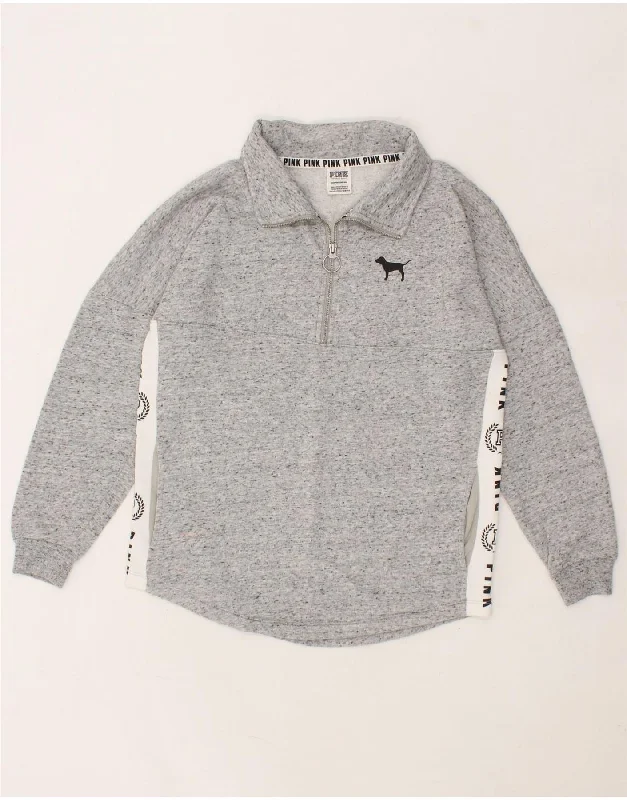 VICTORIAS SECRET Womens Pink Graphic Sweatshirt Jumper UK 6 XS Grey Hoodie with Slim Fit Tailored Modern VICTORIAS SECRET Womens Pink Graphic Sweatshirt Jumper UK 6 XS Grey Hoodie with Slim Fit Tailored Modern