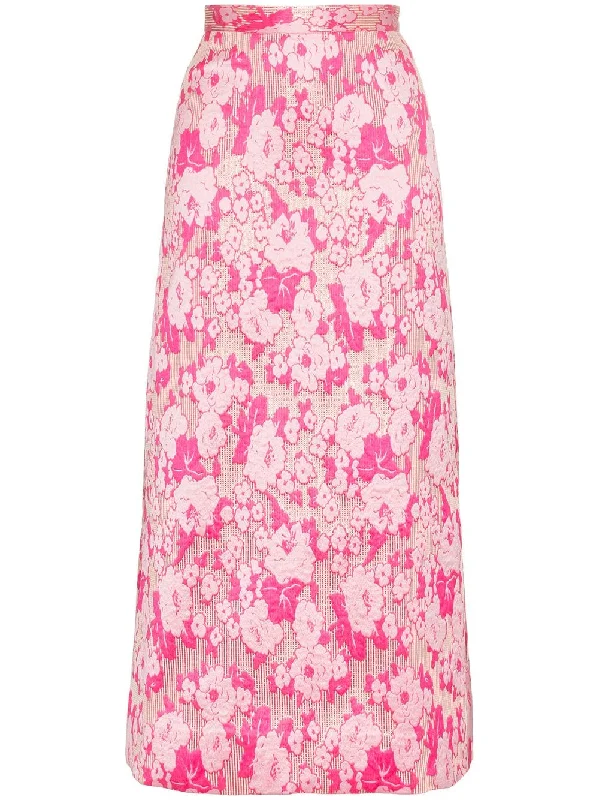 brocade silk midi skirt athletic skirt fit