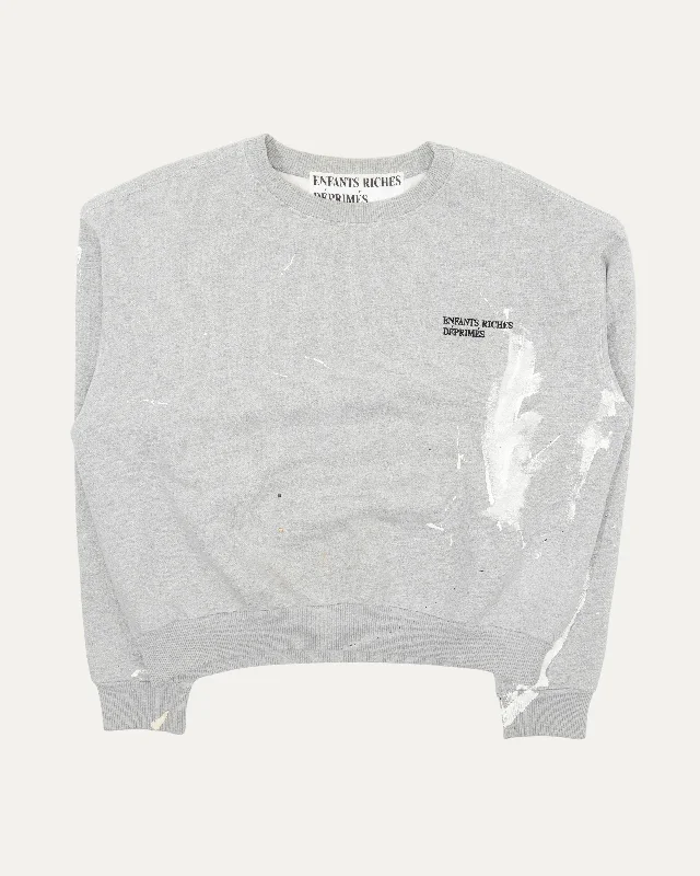 Painted Classic Logo Sweatshirt Hoodie with Set-In Sleeves Structured Classic
