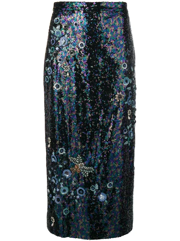 sequined skirt tiered skirt playful
