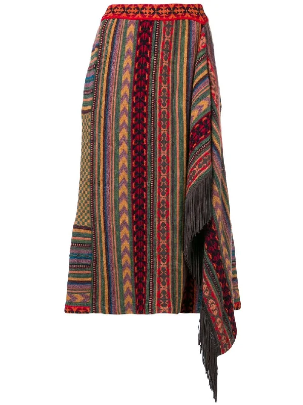 patterned asymmetric skirt velvet skirt luxurious
