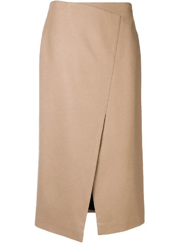 high waisted midi skirt wool skirt sturdy