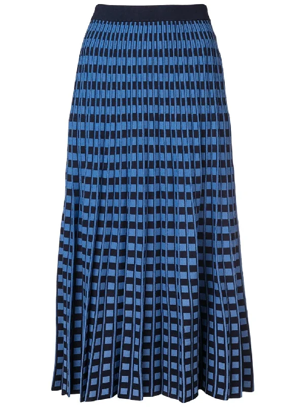 Pleated Check Skirt boho skirt vibe
