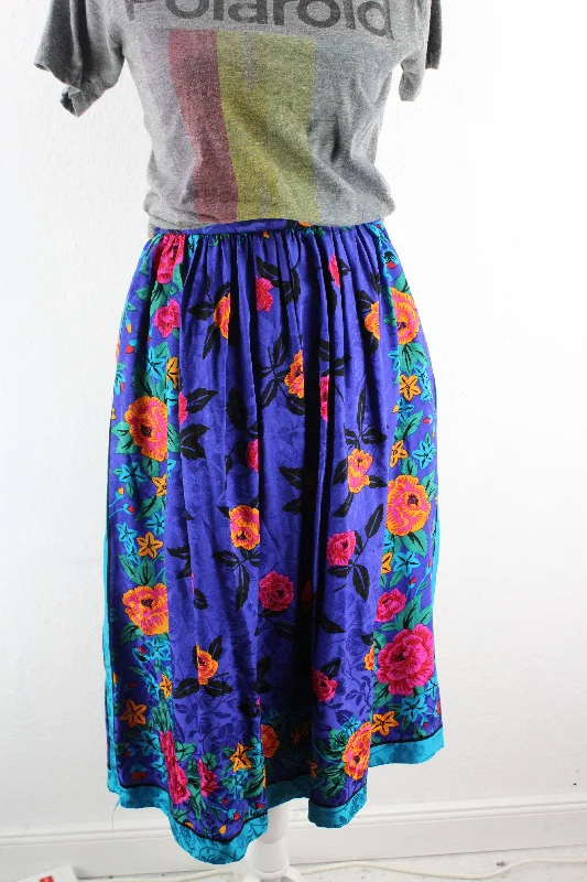 Vintage Silk Purple Skirt (12) velvet skirt luxury