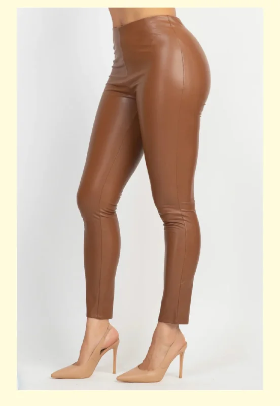 Skinny faux leather pants Stylish Slim Trousers