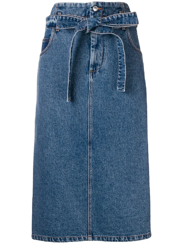 denim midi skirt denim skirt trendy