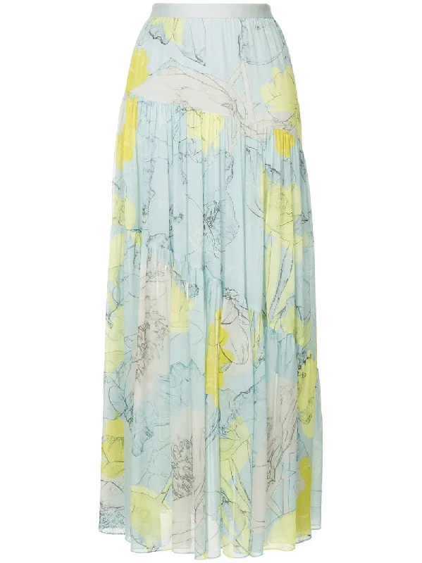 Diversity floral full skirt floral skirt print