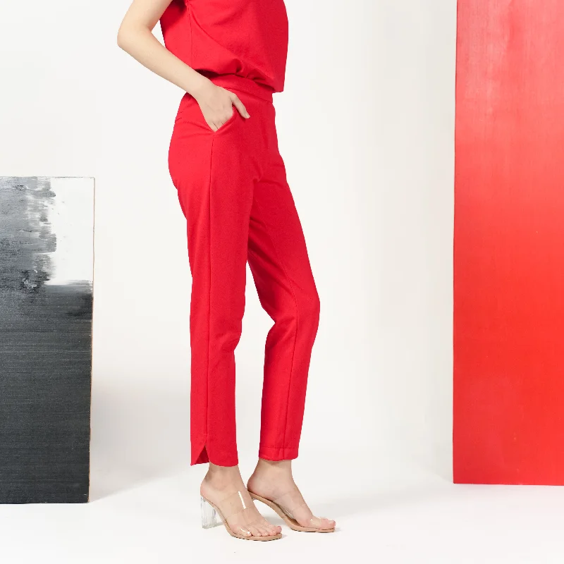 Miggy Curved Hem Pants Classic Flared Pants
