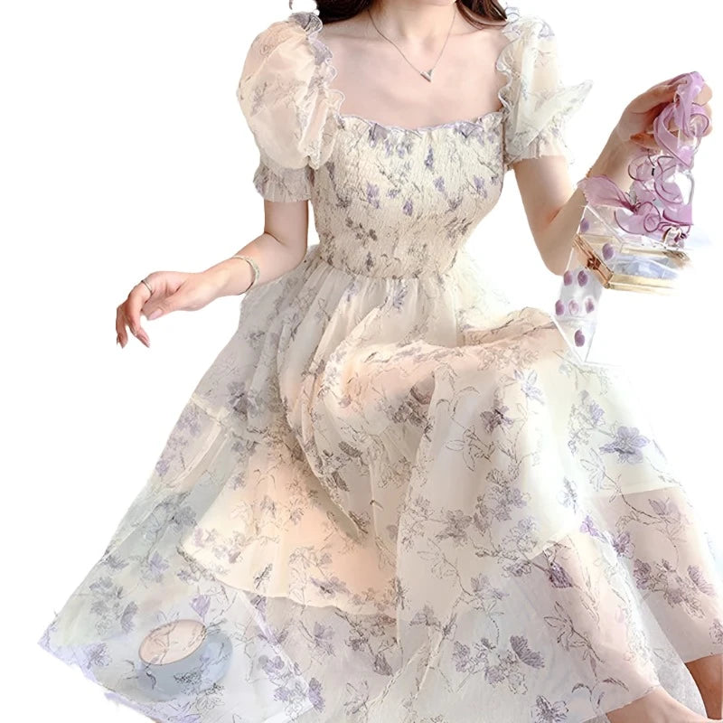 White Chiffon Long Dress Casual Floral Party Dress Elegant Short Sleeve Fairy Dresses Women Tunics Canvas sturdy White Chiffon Long Dress Casual Floral Party Dress Elegant Short Sleeve Fairy Dresses Women Tunics Canvas sturdy