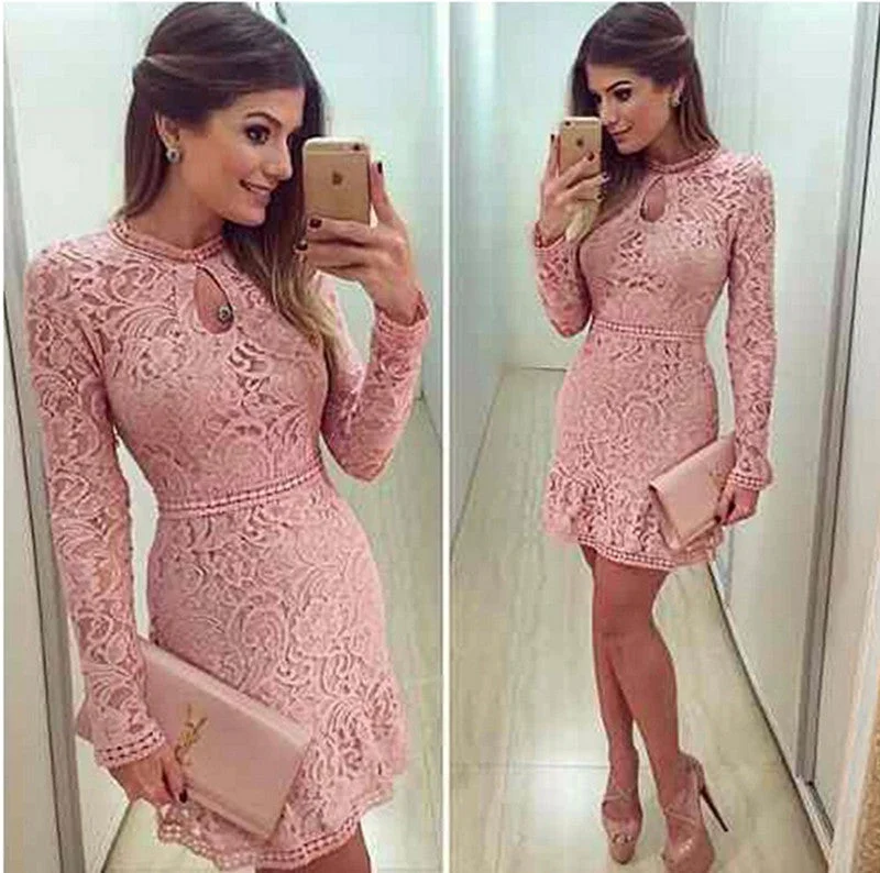 Women Autumn Fashion Sexy lace Party Dresses Fall Long Sleeve Pink Mini Dress Brasil Vestidos De Festa Glittery Long Formal Women Autumn Fashion Sexy lace Party Dresses Fall Long Sleeve Pink Mini Dress Brasil Vestidos De Festa Glittery Long Formal