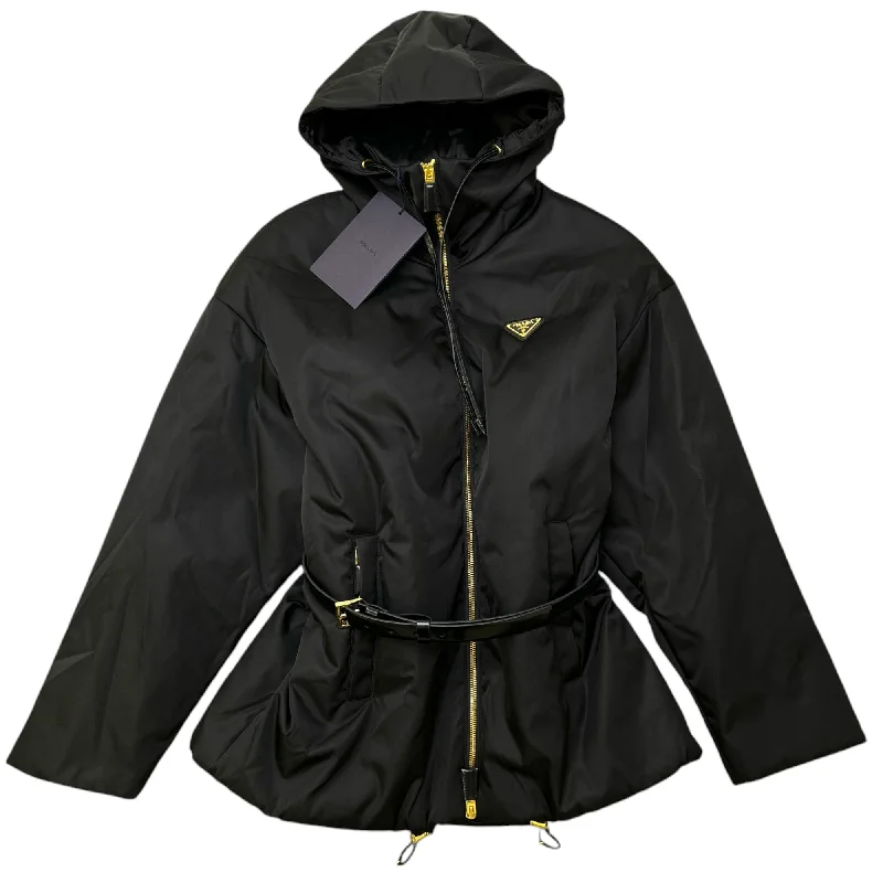 Women's Re Nylon Blouson Down Jacket Black Size IT 42 / UK 10 Chenille Fabric Brocade Fabric Lace Fabric Women's Re Nylon Blouson Down Jacket Black Size IT 42 / UK 10 Chenille Fabric Brocade Fabric Lace Fabric