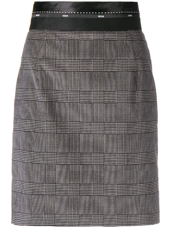 tartan fitted skirt cashmere skirt plush