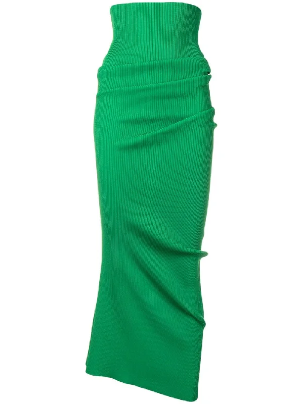 extreme high waist ribbed skirt lightweight skirt design