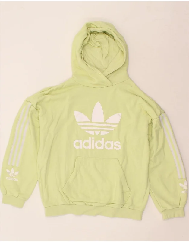 ADIDAS Womens Oversized Graphic Hoodie Jumper UK 14 Large Green Cotton Hoodie Dress Longline Feminine ADIDAS Womens Oversized Graphic Hoodie Jumper UK 14 Large Green Cotton Hoodie Dress Longline Feminine