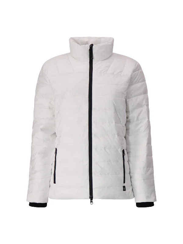 Women's Penelope Puffer Jacket Herringbone Jacket Checkered Jacket Solid Jacket