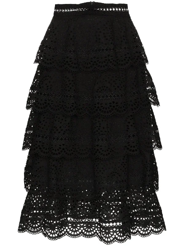 tali tiered swirl skirt silk skirt luxurious