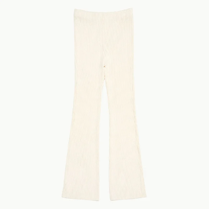 SALE 40%OFF ! <br/>【AMOMENTO/アモーメント】<br>RIBBED PANTS <br>AM24FWW07PT Chic Slim Fit Pants