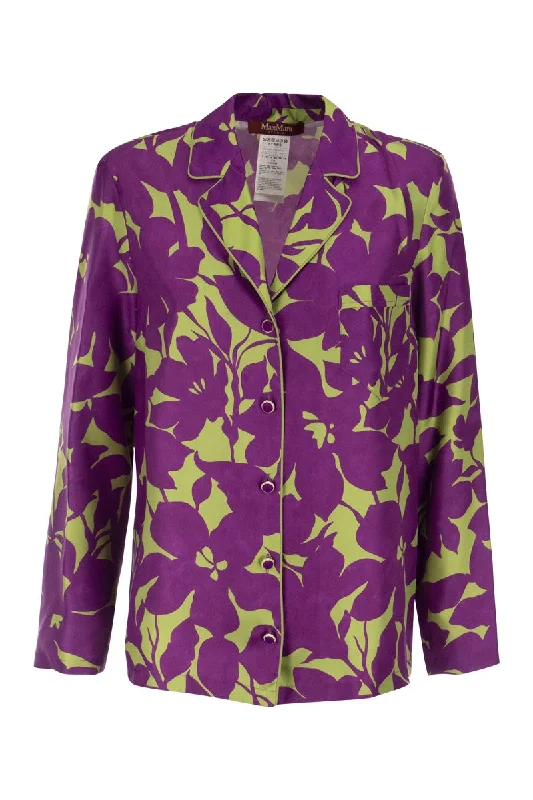 ALETE - Silk twill jacket Zippered Jacket Buttoned Jacket Snapped Jacket