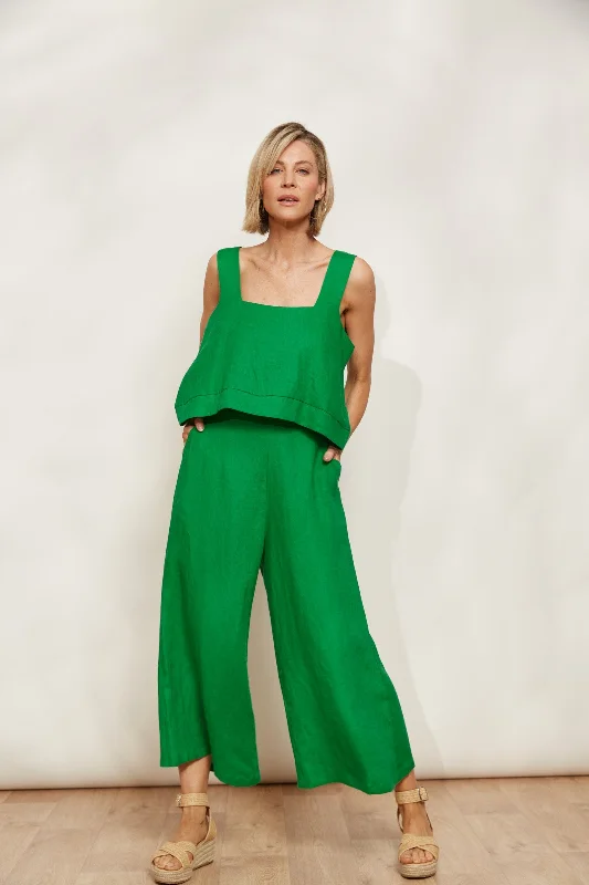 HALCYON CROP PANT EMERALD Comfy Athletic Pants