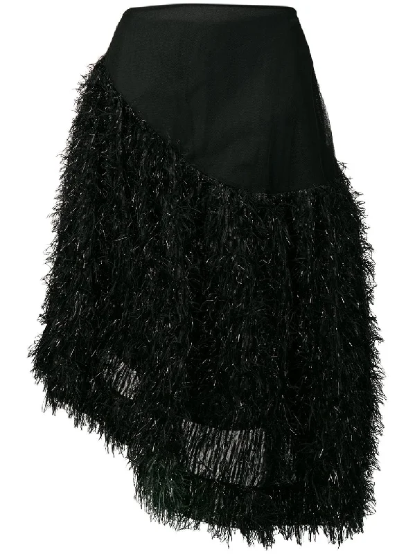 asymmetrical detailed skirt leather skirt bold