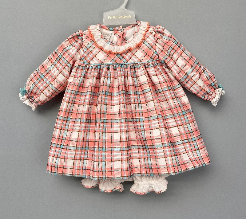 Pretty Originals Orange Check Dress Tunics Luxurious high-end