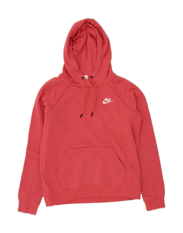 NIKE Womens Oversized Hoodie Jumper UK 10 Small Red Cotton Hoodie with Color Block Contrast Stylish NIKE Womens Oversized Hoodie Jumper UK 10 Small Red Cotton Hoodie with Color Block Contrast Stylish