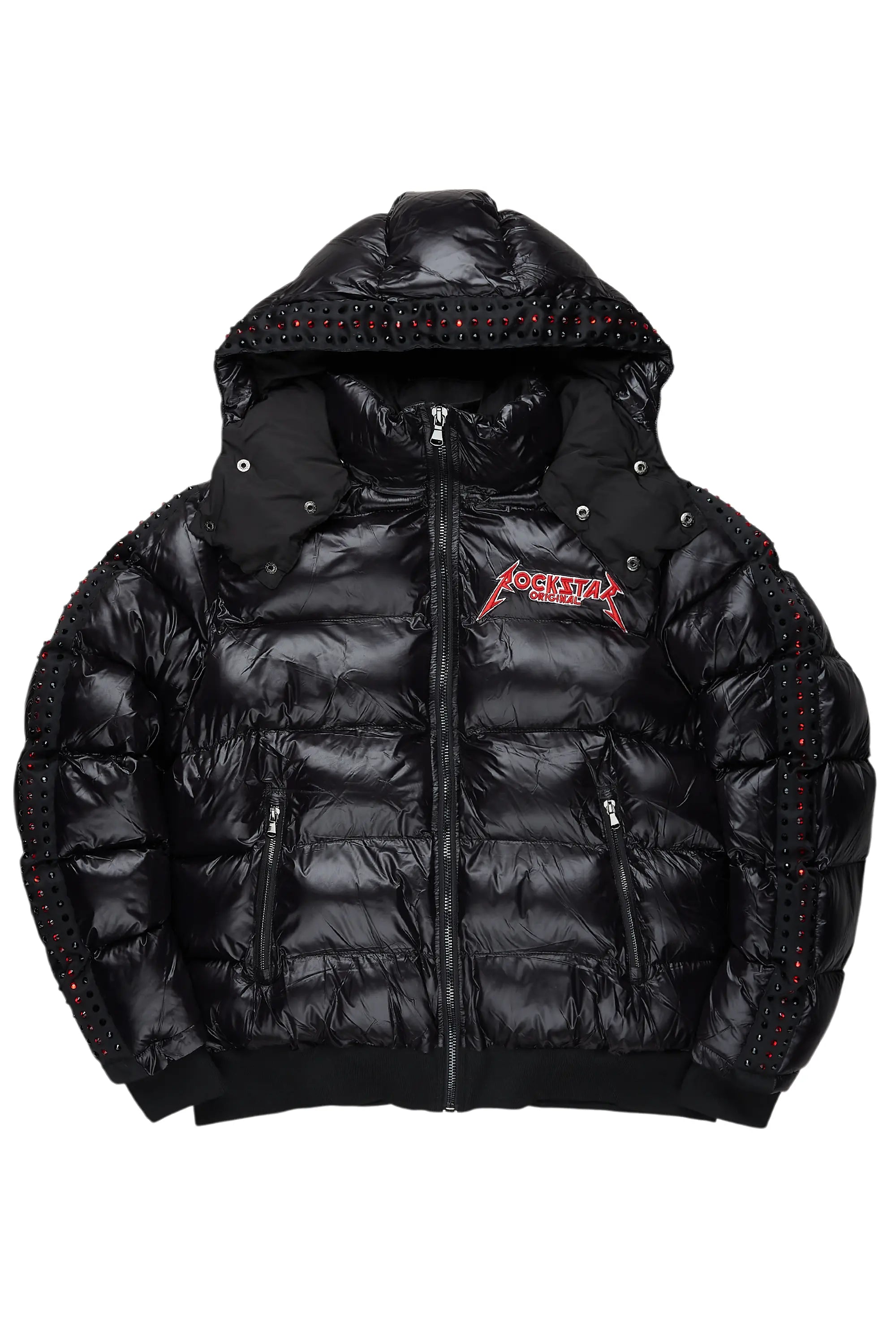 Banklee Black Puffer Jacket Fleece Jacket Down Jacket Feather Jacket