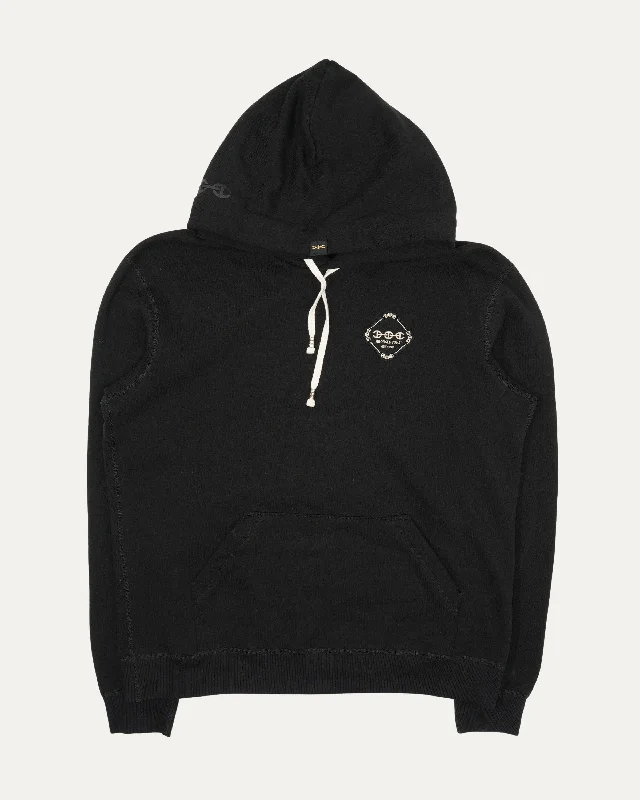 Logo Hoodie Hoodie with Puffed Sleeves Voluminous Trendy