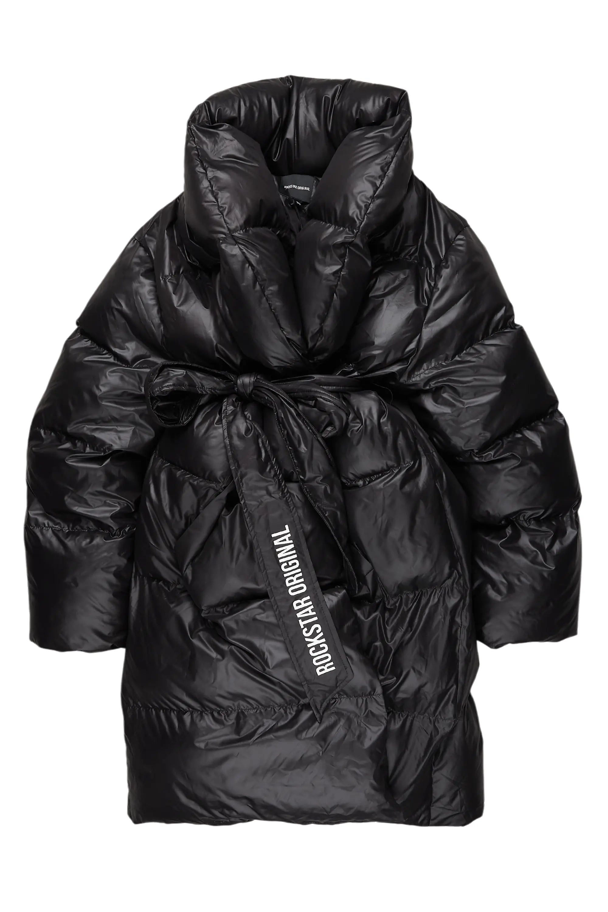 Sehrazat Black Long Wrap Puffer Jacket Corduroy Jacket Velvet Jacket Brocade Jacket