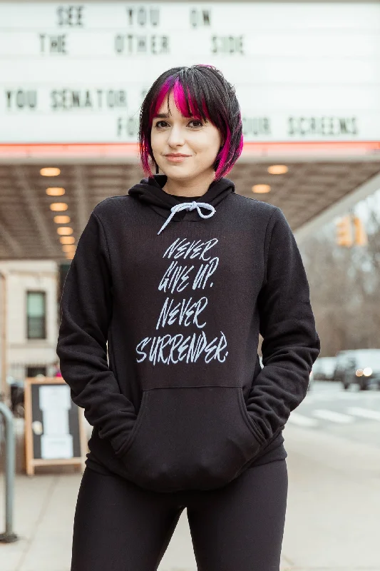 Never Surrender Unisex Hoodie Hoodie with Illustration Artistic Creative